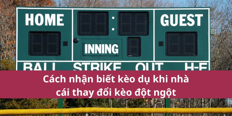 Dấu Hiệu Cách Nhận Biết Kèo Dụ Giúp Cược Thủ Tránh Rủi Ro 3 Cách nhận biết kèo dụ khi nhà cái thay đổi kèo đột ngột